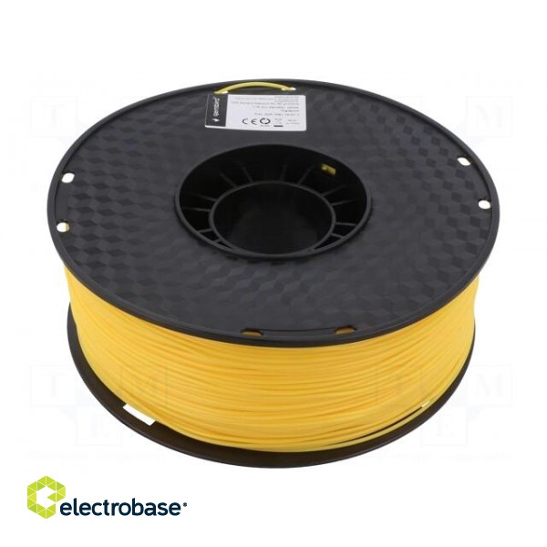 Filament: TPE | 1.75mm | yellow | 190÷240°C | 1kg | flexible