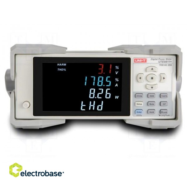 Meter: power | LCD | True RMS AC | 10A | 600V | 40÷70Hz | 100÷240VAC image 3