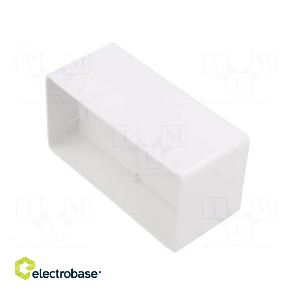 Accessories: flat duct connector | white | ABS | 110x55mm
