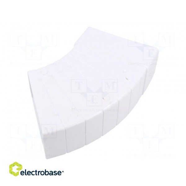 Accessories: flat horizontal elbow bend | white | ABS | 110x55mm