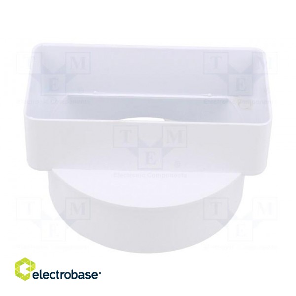 Accessories: round flat connector | white | ABS | Ø100x110mm