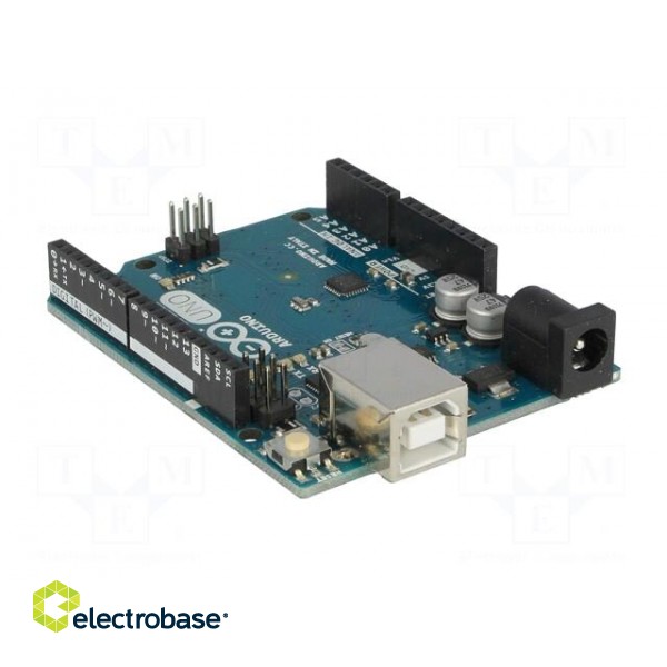 Arduino | pin strips,ICSP,USB B,power supply | ATMEGA328 image 8