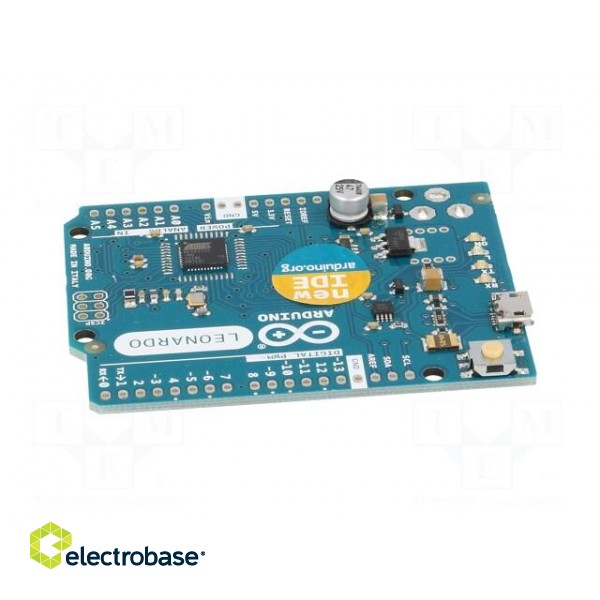 Arduino | ATMEGA32U4 | GPIO,I2C,PWM,UART | ICSP,USB B micro,supply image 7