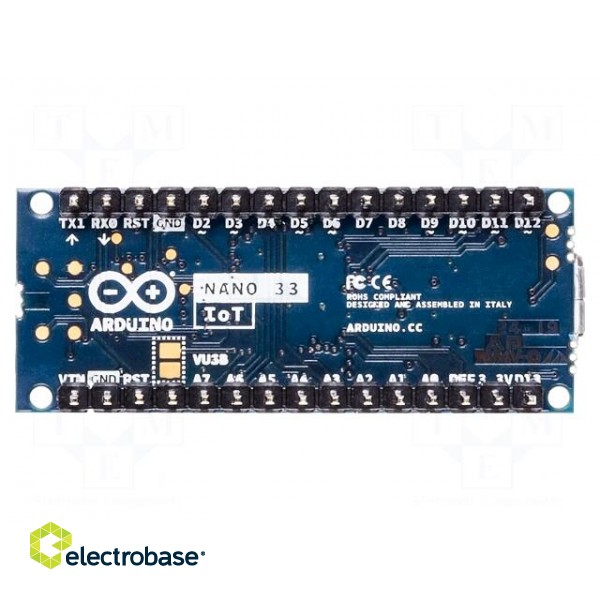 Arduino Pro | pin strips,USB micro | 48MHz | 3.3VDC | I2C,SPI,USART image 3