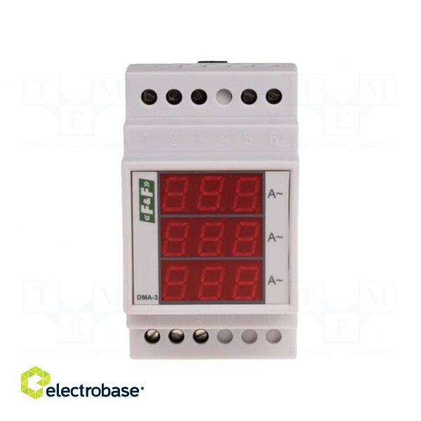 Ammeter | digital,mounting | 0÷20A | True RMS | Network: three-phase фото 1