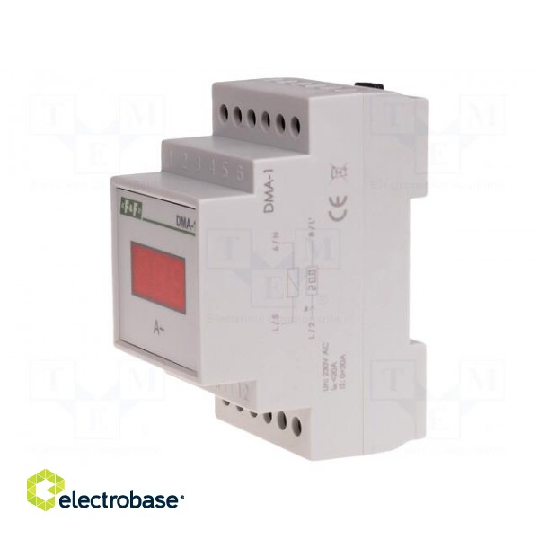 Ammeter | digital,mounting | 0÷50A | for DIN rail mounting | LED image 2
