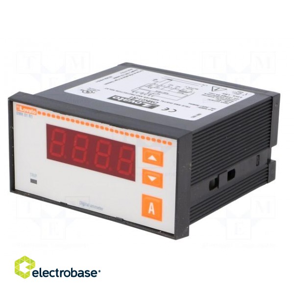 Meter | on panel | digital | I AC: 0,05÷5,75A | True RMS | 91x45mm | LED paveikslėlis 2