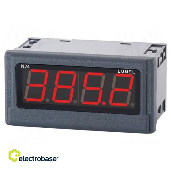 Voltmeter | digital,mounting | 0÷250V | LED | 4-digit | Char: 20mm | N24Z