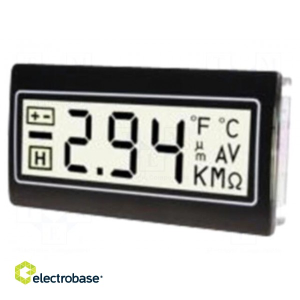 Voltmeter | digital,mounting | -200÷200mV | on panel | LCD | 3,5 digit фото 1