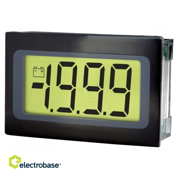 Voltmeter | digital,mounting | 0÷200mV | on panel | LCD | 3,5 digit фото 2