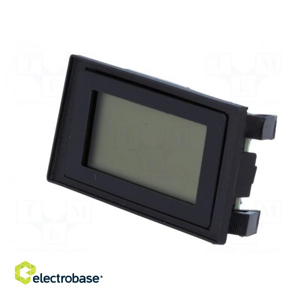 Meter | on panel | digital | VDC: 0÷200mV | 45x23mm | snap fastener фото 2