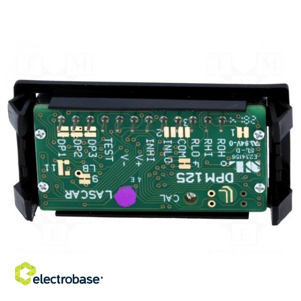 Voltmeter | digital,mounting | 0÷200mV | on panel | snap fastener image 5