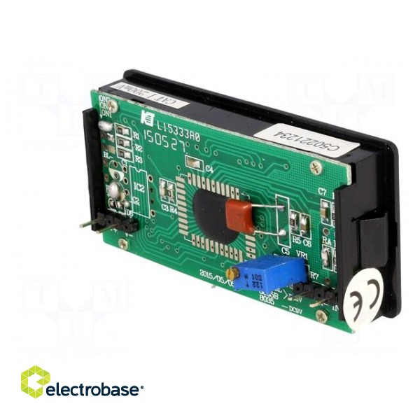 Voltmeter | digital,mounting | 0÷200mV | on panel | snap fastener image 6