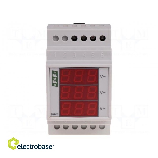 Voltmeter | digital,mounting | 100÷265V | for DIN rail mounting фото 1