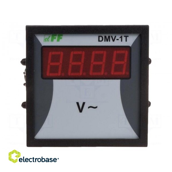 Voltmeter | digital,mounting | 12÷600V | on panel | LED | 4-digit | IP20 фото 1
