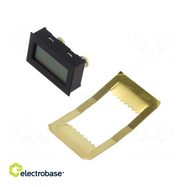 Voltmeter | digital,mounting | VDC: 6.5÷18V | on panel | LCD | 0÷60°C