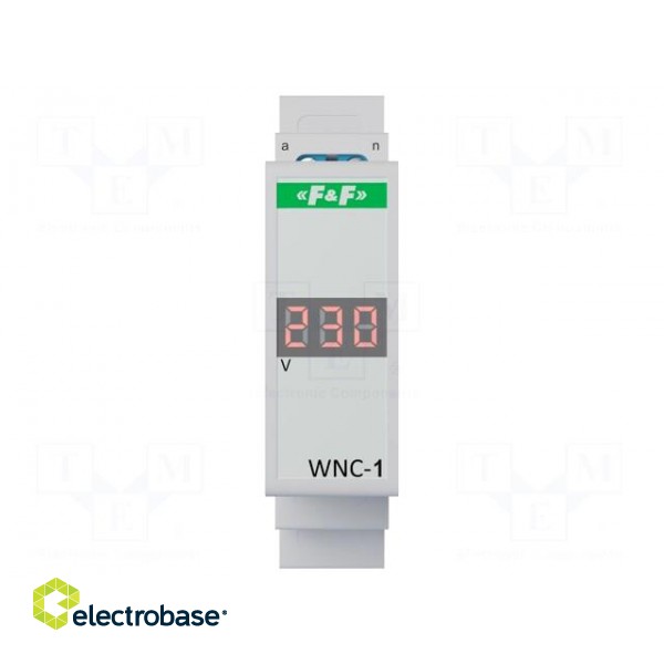 Voltmeter | digital,mounting | 80÷500V | for DIN rail mounting | LED image 1
