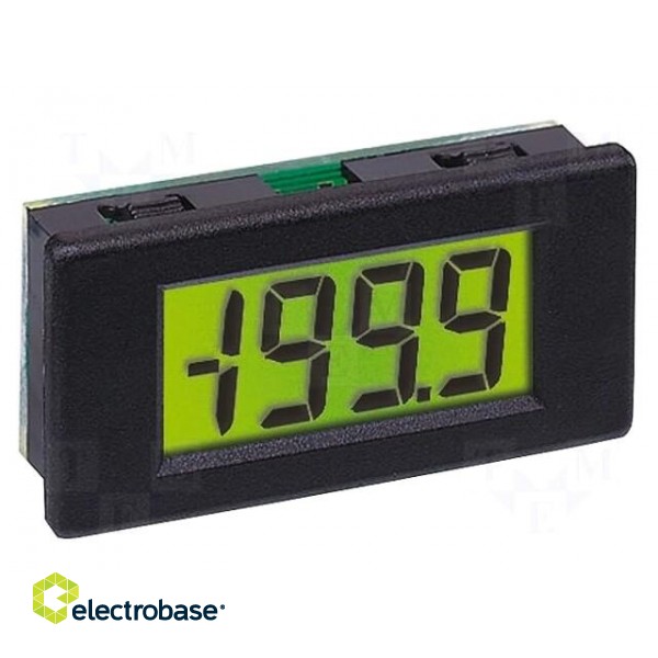 Voltmeter | digital,mounting | VDC: 0÷200mV | on panel | LCD | 350uA image 1