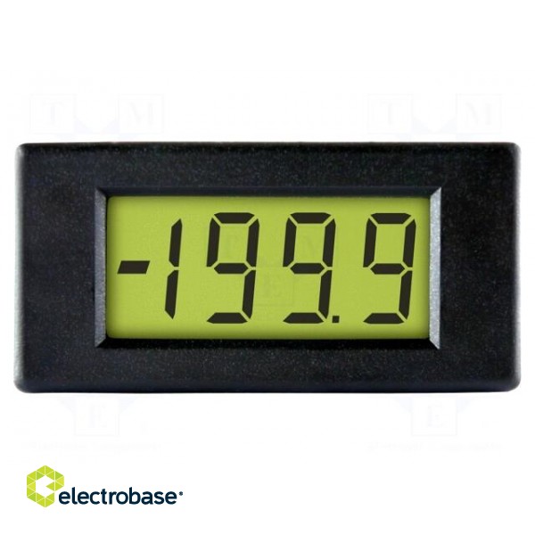 Voltmeter | digital,mounting | VDC: 0÷200mV | on panel | LCD | 350uA image 3