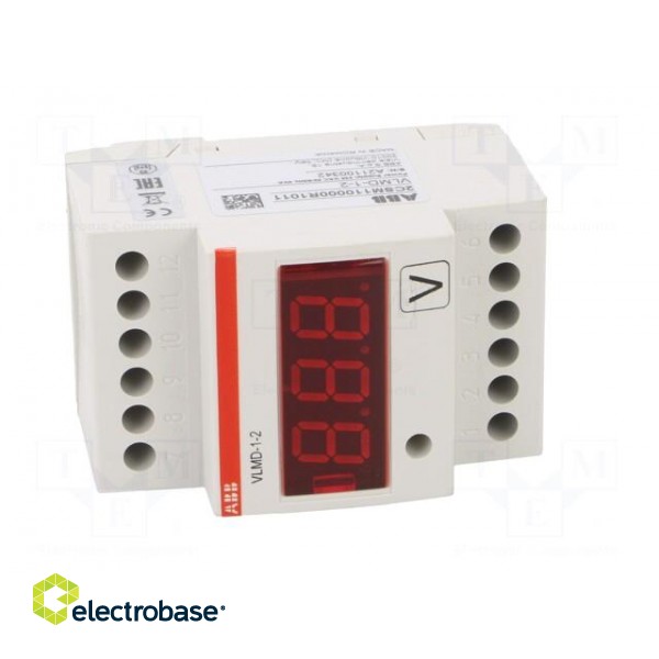 Voltmeter | digital,mounting | VDC: 0÷500V | VAC: 0÷500V | LED | IP20 paveikslėlis 9