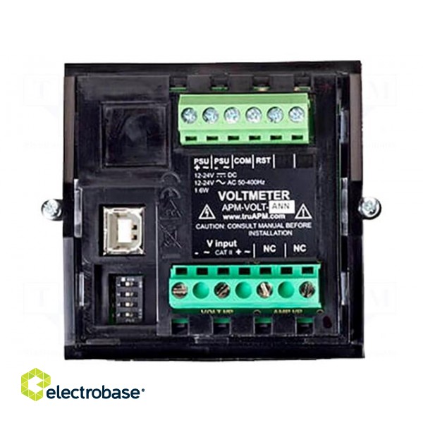 Voltmeter | digital,mounting,programmable | VDC: 0÷600V | on panel image 4