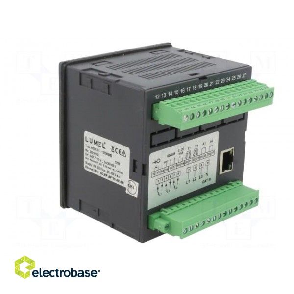 Meter: network parameters | digital,mounting | LCD TFT 3,5" | 1A,5A paveikslėlis 4