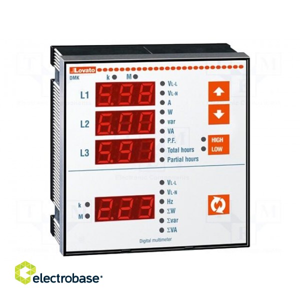Meter | on panel | digital | VAC: 30÷480V | I AC: 0,05÷6A | True RMS