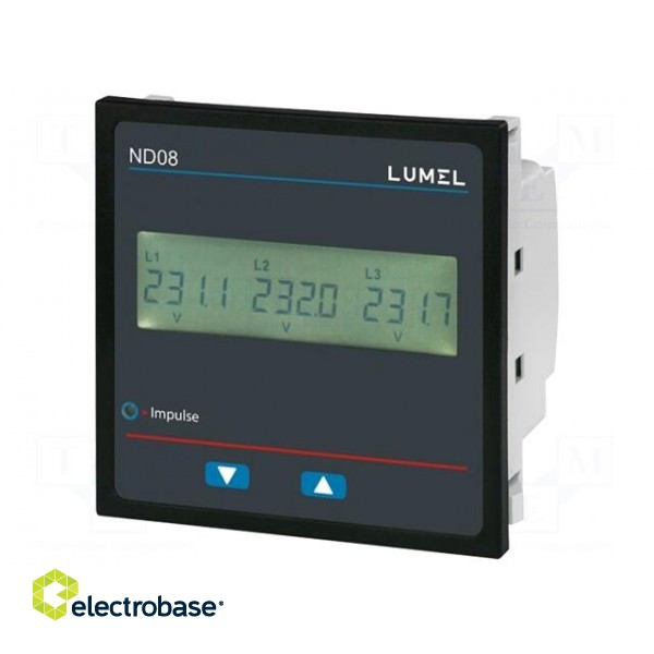 Meter: network parameters | digital,mounting | LCD | ND08 | 239.6V