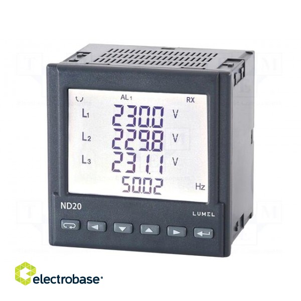 Meter: network parameters | digital,mounting | LCD 3,5" | ND20 | IP65