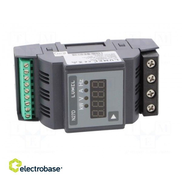 Meter: network parameters | for DIN rail mounting | LED | N27D | 500V фото 9