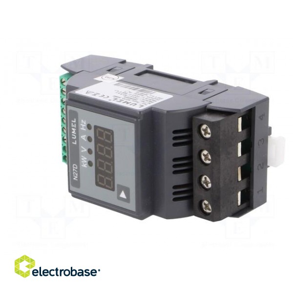 Meter: network parameters | for DIN rail mounting | LED | N27D | 500V фото 2