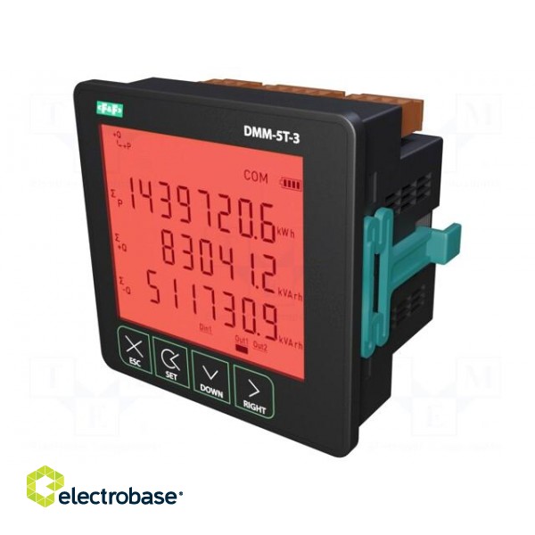 Meter: network parameters | on panel | digital,mounting | LCD | 0.5% image 2