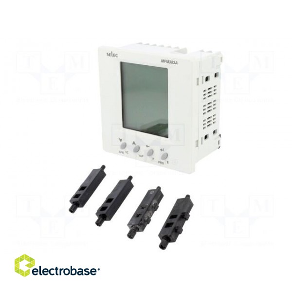 Meter: network parameters | on panel | digital,mounting | LCD фото 1
