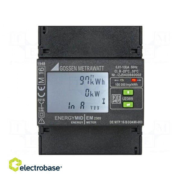 Counter | digital,mounting | for DIN rail mounting | LCD | 230V,400V фото 2