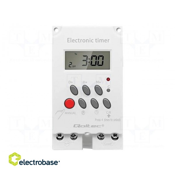 Programmable time switch | for DIN rail mounting | LCD | 50÷60Hz image 1