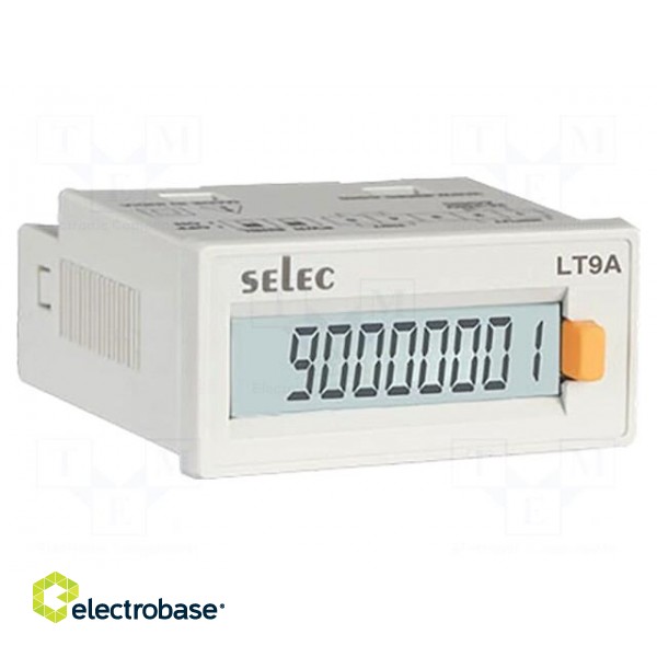 Meter: counter | digital,mounting | on panel | LCD | 8 digits | 0.05%