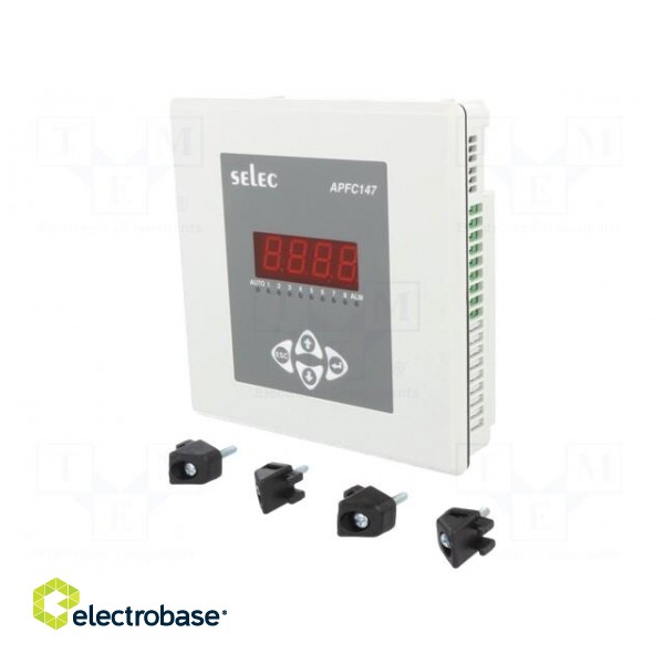 Meter: power factor controller | on panel | LED | 4-digit | 40÷300V фото 1