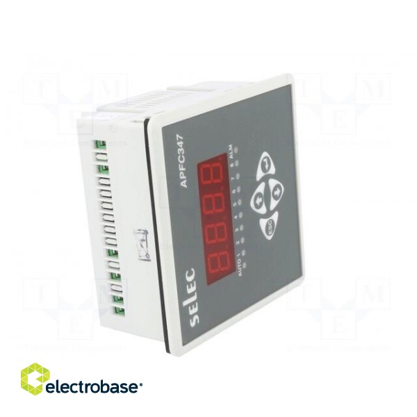 Meter: power factor controller | on panel | LED | 4-digit | 40÷300V фото 8