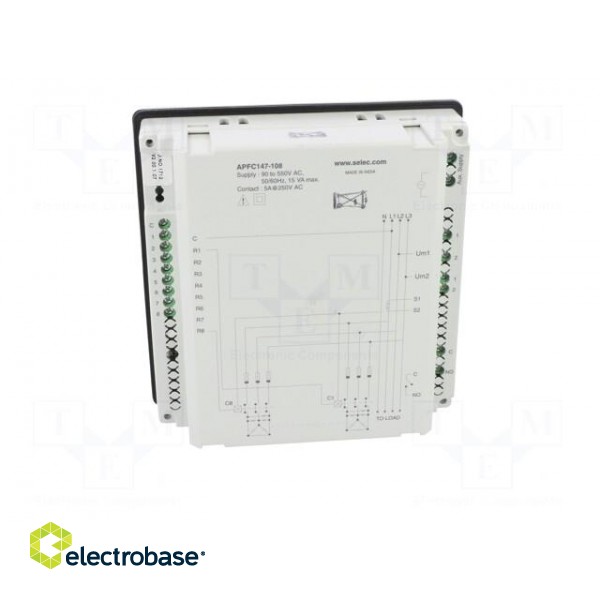 Meter: power factor controller | on panel | LED | 4-digit | 40÷300V фото 5