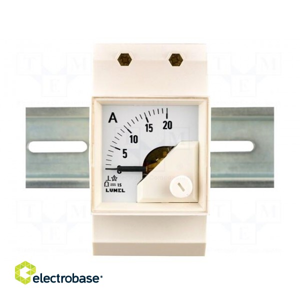 Ammeter | for DIN rail mounting | I AC: 0÷5A | True RMS | Class: 1.5 image 2