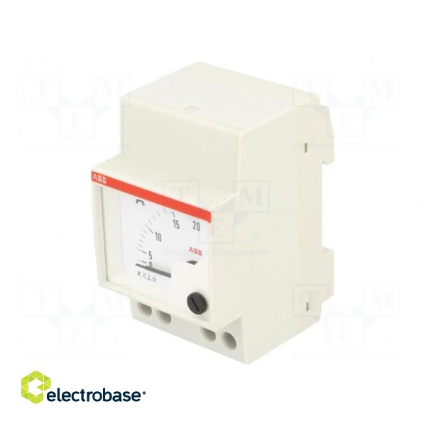 Ammeter | for DIN rail mounting | I AC: 0÷20A | Class: 1.5 | 50÷60Hz image 1