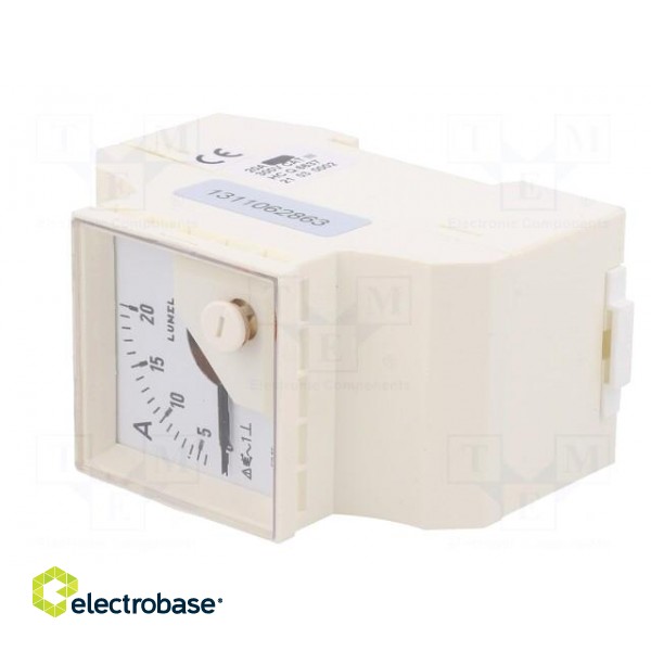 Ammeter | for DIN rail mounting | I AC: 0÷20A | True RMS | Class: 1.5 image 3