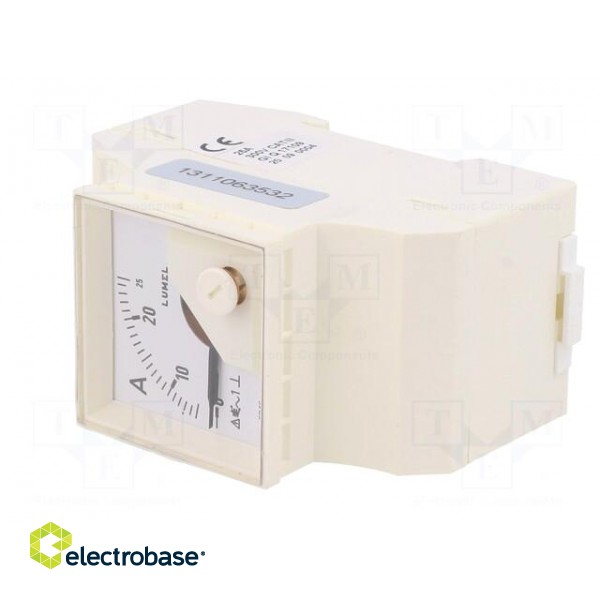 Ammeter | for DIN rail mounting | I AC: 0÷25A | True RMS | Class: 1.5 фото 3