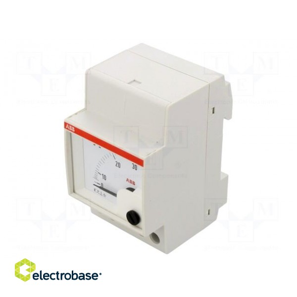 Ammeter | for DIN rail mounting | I AC: 0÷30A | Class: 1.5 | 50÷60Hz image 1