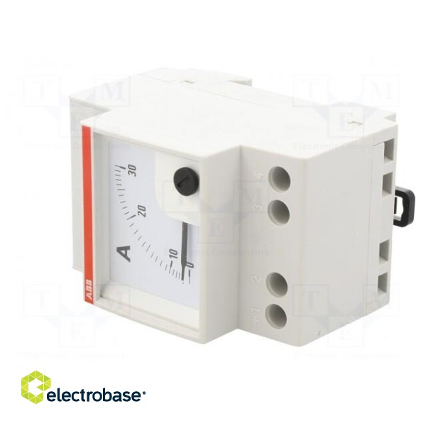 Ammeter | for DIN rail mounting | I AC: 0÷30A | Class: 1.5 | 50÷60Hz image 2