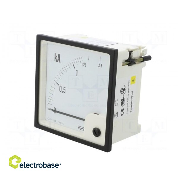 Amperometer | analogue | mounting | on panel | I AC: 0/1,25÷2,5kA фото 3