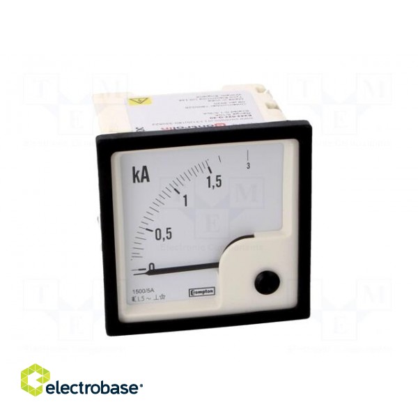 Amperometer | analogue | mounting | on panel | I AC: 0/1,5÷3kA paveikslėlis 10
