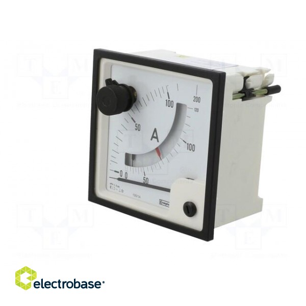 Ammeter | on panel | I AC: 0÷100A,120A,200A | Class: 1.5 | 96x96mm image 3