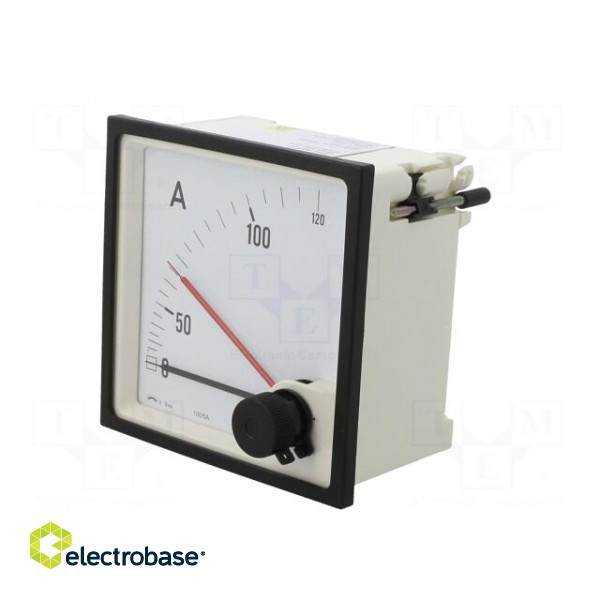 Ammeter | on panel | I AC: 0÷100A,120A | True RMS | Class: 3 | 50÷60Hz image 3