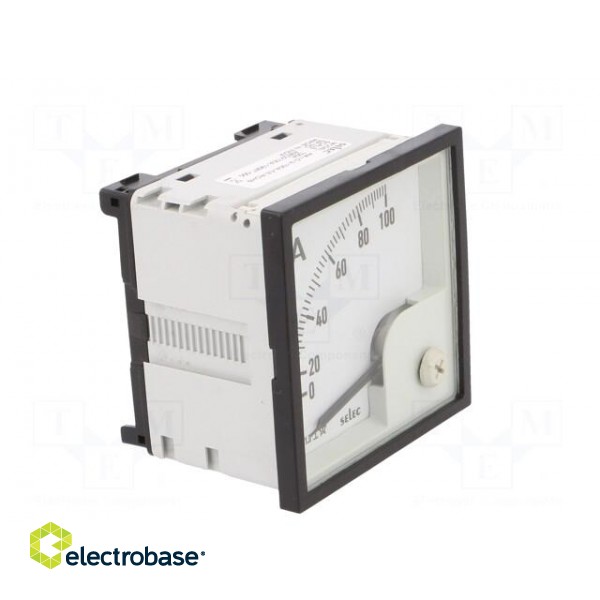 Ammeter | on panel | I AC: 0÷100A | Class: 1.5 | 50÷60Hz | Features: 90° image 8